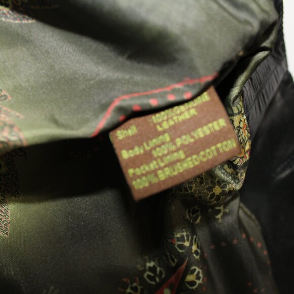 Kuhlman Genuine Leather Black Jacket paisley lining Men Size 3 / M - Picture 8 of 10